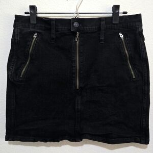 Madewell Black Mini Skirt with Front Zippers
